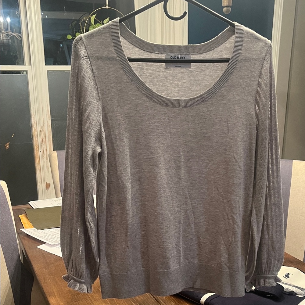 Old Navy Charcoal Long Sleeve Top